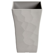 식스파머스 튼튼한 불규칙한 스톤 느낌 사각 대형 화분, 그레이, 1개