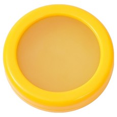 高彈力透明切半邊保鮮盒 黃色, 1個