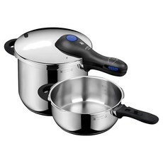 WMF Perfect Plus 不鏽鋼壓力鍋套組, 1套, 9.5L, 銀色