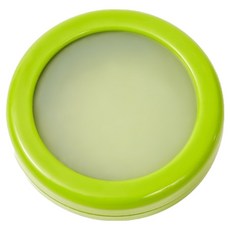 高彈力透明切半邊保鮮盒 綠色, 1個