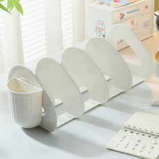 Daily Nest 居家裝飾書架筆筒, 4層, 白色