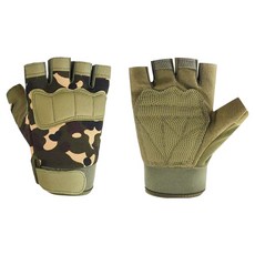 美式公路風 健身 運動 騎行 登山 運動手套 雙手佩戴套組, 1套, 軍用卡其色