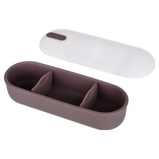 plala 矽膠分格便當盒, 1個, 可可色