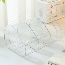 데일리네스트 인테리어 책꽂이, 투명, 3단