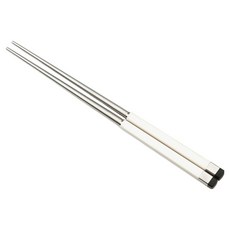 Bogen 兒童方形雙色銀色餐具筷子, 1個, 白色, 單品