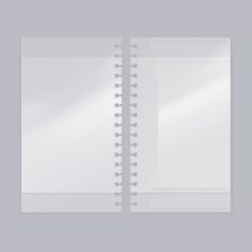 모트모트 텐미닛 태스크 플래너 커버 플립형 HALF YEAR, 투명, 2개