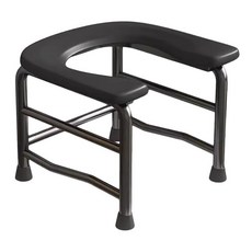 橙曜U型安全有扶手加厚如廁輔助椅 無障礙防滑多功能型 A072, 黑色