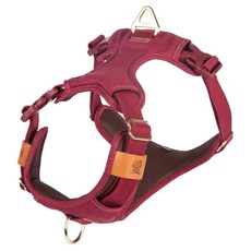 ppark 寵物工園 CoolFit 3扣H型胸背帶米棉, 1個, 紅色