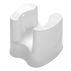 橙適日式仿馬桶厚型防滑洗澡凳 凹槽舒適大座附止滑設計 A030, 白色