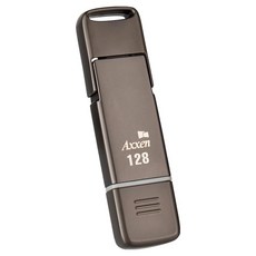 Axxen OTG 超高速雙介面 Type-C 外接 PSSD PS31, 鉻色, 128GB