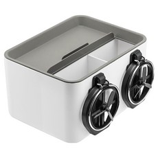 小麥購物 多功能車用杯架面紙收納盒 L2970, 1個, 灰色