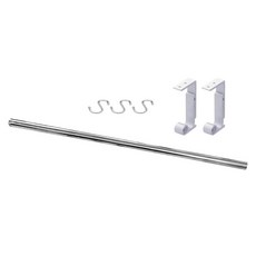 CAXXA 凱撒 不銹鋼可調式廚房掛桿 + S勾3個 60cm, 1組, 銀色