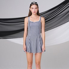 SOGNAREBY 新款塑身格紋連身洋裝