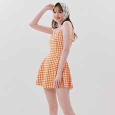 SOGNAREBY 新款塑身格紋連身洋裝