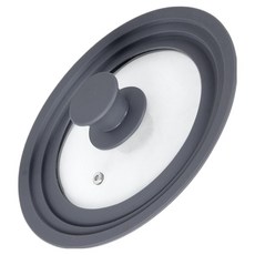 SHCJ 生活采家 矽膠圈玻璃鍋蓋 FDA合格 16/18/20cm通用 灰色, 1個, 20cm