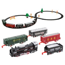 JIN HONG XIN TOYS 5節式8字軌道電動小火車 3307, 1套, 混和顏色