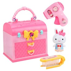 粉紅兔手提梳妝盒家家酒, 1個, 顏色隨機