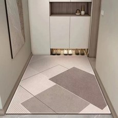 AFAMIC 艾法 高質感玄關防刮落塵 刮泥吸水腳踏地毯/比利時絲圈絨印花地墊, 1個, 框排線方形 多色