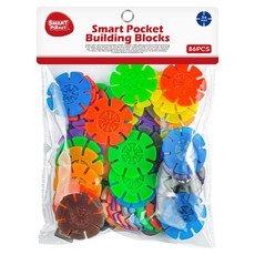 SMART PocKET 袋裝圓形雪花片 D001 86片, 混和顏色, 1套