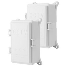 Neon 台灣霓虹 室外監控翻蓋式防水盒2個組, 1套, 白色