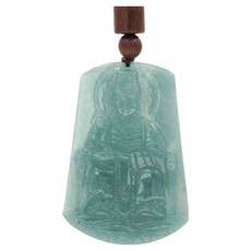 喜緣玉品 天然翡翠天上聖母媽祖玉珮, 1個, 單色