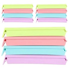 神崎家居 食品封口夾, 粉色 + 藍色 + 綠色 + 紫色, 12個