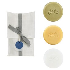 donggubat 護髮禮盒 中乾性洗髮皂 + 油性洗髮皂 + 護髮皂 + 禮物包裝套組, 1套