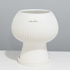 도시정원 모던 도자기 스트라이프 콤포트 받침세트, 1세트