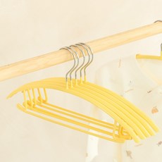 Back to Basics 兒童防肩角針織防滑塗層衣架, 黃色, 10個