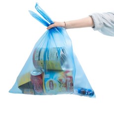 YAMUJIN 大型分類回收平板塑膠袋 藍色, 100個, 80L