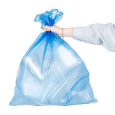 YAMUJIN 大型分類回收平板塑膠袋 藍色, 100個, 40L