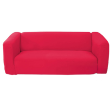 Osun 素色系列 一體成型防蹣彈性沙發套/沙發罩 3人座 CE-173, 1件, 紅色