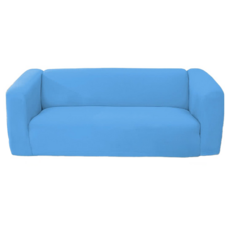Osun 素色系列 一體成型防蹣彈性沙發套/沙發罩 3人座 CE-173, 1件, 土耳其藍
