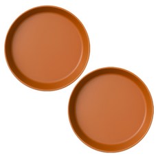 sixfarmers 堅固的圓形花盆底盤, 陶土色, 2個