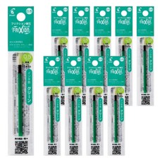 Pilot 百樂 Frixion 魔擦多色筆 0.5mm 替換筆芯, 綠色, 10個