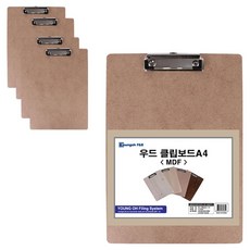 영오 우드 클립보드 A4, MDF, 5개