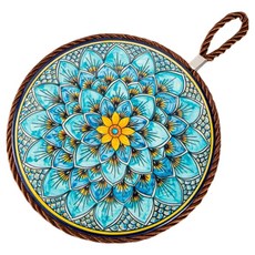 모노플리 레트로 세라믹 냄비받침, 연꽃, 1개