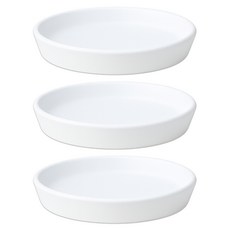 sixfarmers 堅固圓形花盆底盤, 白色, 3個