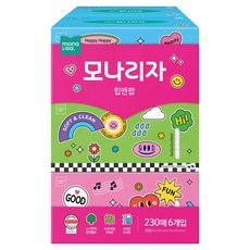 mona LISa. Hip&Pop 美容面紙 2層, 230張, 6個