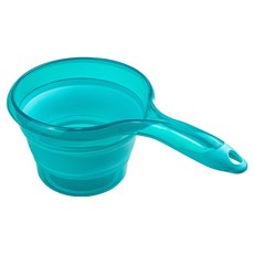 iSETO 伊勢藤 折疊伸縮式浴室水瓢 日本製 1.2L, 1個, 藍綠色