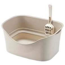 bonbi 樂樂雙層防護貓便盆, 1個, 米色