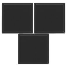 식스파머스 튼튼한 정사각형 화분 받침, 흑색, 3개