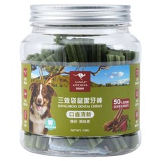 KANGA KITCHENS 袋鼠廚房 三效袋鼠潔牙棒 口齒清新 綠色, 330g, 1個, 袋鼠肉 + 雞肉