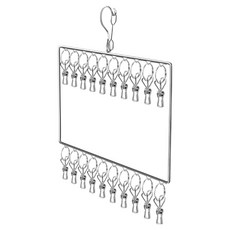 Jungsang I&N 大容量收納帽夾掛架 20入, 銀色, 1個