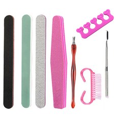 神崎家居 美甲修甲工具8件組, 粉色, 1組