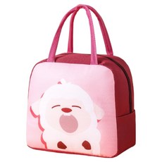 LUCY MARKET 多用途保溫保冷袋, 1個, 粉紅色 羊
