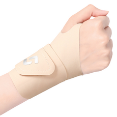 Mbrain 運動風護腕 纏繞細節 輕巧透氣 單支 膚色, 1個