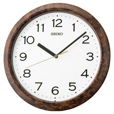 Seiko 精工 簡約木紋 掛鐘/時鐘 阿拉伯數字顯示 QHA014B, 深咖啡色