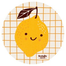 danica STUDIO Ecologie圓形瑞典環保抹布 微笑檸檬, 1個
