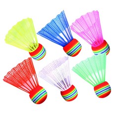 Masyatu 彩虹尼龍羽毛球 6入組, 1套, 混合色